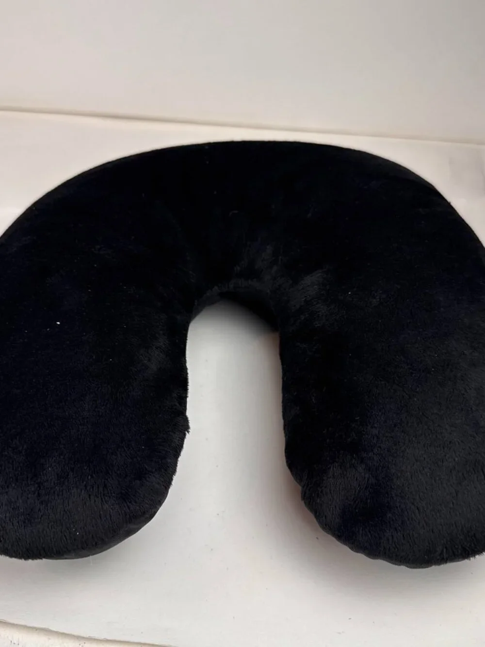 Black Travel Neck Pillow Memory Foam U-Shaped Flight Support Removable Cover